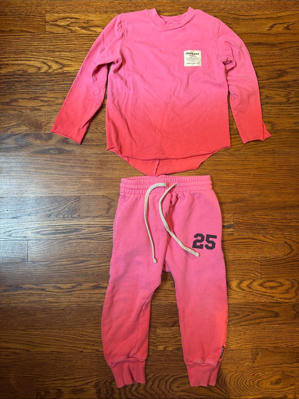Nununu ombré pink set 4T / 5T